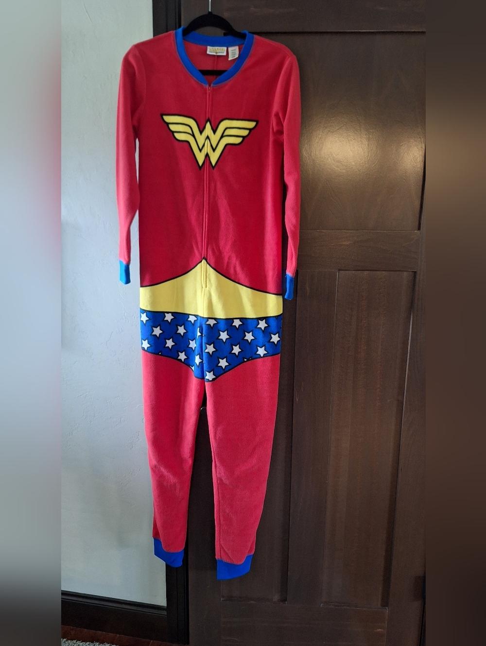 Wonder Woman-Inspired Red Adult Onesie pajamas Or Costume